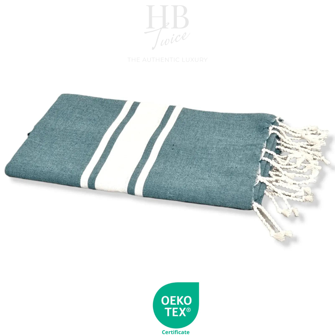 Fouta trois bandes 100% Coton