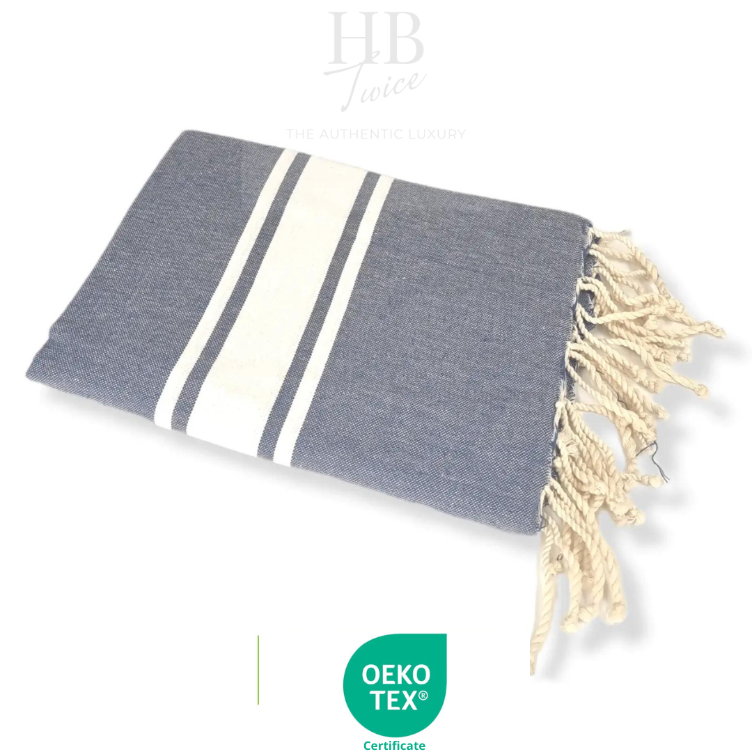 Fouta trois bandes 100% Coton